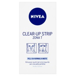 Nivea Clear Up Strip Zona T - 6 Pezzi - Rimuove Punti Neri E Impurita'
