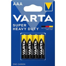 Varta Superlife Pile Formato Aaa Ministilo Zinco Carbone 1.5v - 4 Pezzi