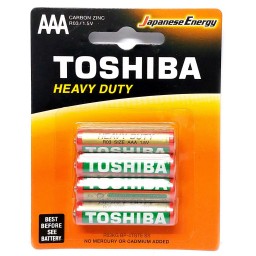 Toshiba Pile Formato Aaa Ministilo Zinco Carbone 1.5v - 4 Pezzi