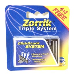Zorrik Trilama Ricambio Testine 5pz Compatibili Con Sistema Gillette Sensor