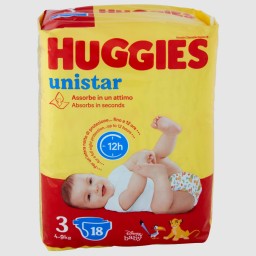 Huggies Unistar - 18 Pannolini Taglia 3 Midi 4-9 Kg