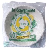 20 Piatti Monouso Plastica Bianchi Extra Rigidi Diametro 22cm - Fondi