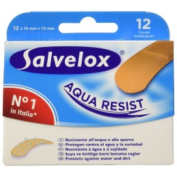 Salvelox Aquaresist Cerotti Per Ferite 19mm X 72mm - 12 Pezzi