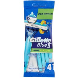 Gillette Blue Ii Plus Slalom Rasoi Radi E Getta Bilama 4pz - Testina Mobile