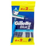 Gillette Blue Ii Plus Rasoi Radi E Getta Bilama - 8 Pezzi - Easy Grip