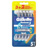 Gillette Sensor3 Rasoi Radi E Getta Trilama - 5 Pezzi - Normal - Comfortgel