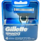 Gillette Mach3 Turbo Ricambio Testine 4pz - Tripla Lama
