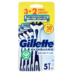 Gillette Skinguard Sensitive - 5 Rasoi Radi E Getta - Per Pelli Sensibili