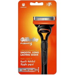 Gillette Fusion5 Rasoio Completo: Base Manico Con 2 Testine