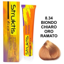 Struktis Crema Colorante 100ml - 8.34 Biondo Chiaro Oro Ramato