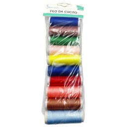 Filo Da Cucito - 10 Spolette In Colori Assortiti