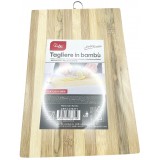 Tagliere In Bamboo 32x22cm - Spessore 18mm - Con Anello Cromato