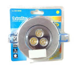 Faretto Da Incasso A Led - 3w 3led - Inox Spazzolato