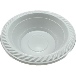 25 Ciotole In Plastica Riutilizzabili - 500cc - Diametro 17cm - Bianco