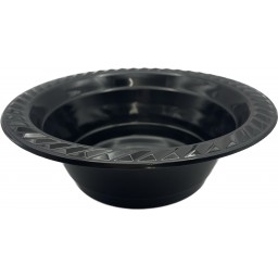 25 Ciotole In Plastica Riutilizzabili - 500cc - Diametro 17cm - Nero