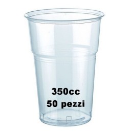 Vip 50 Bicchieri In Plastica Pp Trasparenti 350cc Tacca 1/2pt - Birra