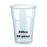 Vip 50 Bicchieri In Plastica Pp Trasparenti - 250cc - Birra - Monouso
