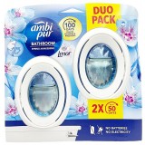 Ambipur Bathroom - Deodorante Per Bagno - 7.5ml - 2 Pezzi - Lenor Spring