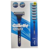 Gillette Mach3 Sport - 1 Rasoio Con 6 Testine Ricambio