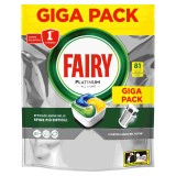 Fairy Platinum All In One Detersivo Per Lavastoviglie - 81 Capsule - Lemon