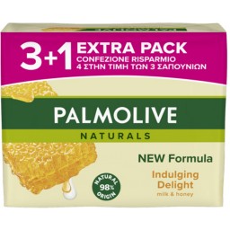 Palmolive Saponetta - 90 Grammi - 4 Pezzi - Miele