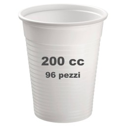 Very Well 96 Bicchieri Monouso In Plastica Pp - 200cc - Bianchi