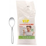 Vip 30 Cucchiaini Riutilizzabili In Plastica 12cm - Trasparenti - Ecocrystal